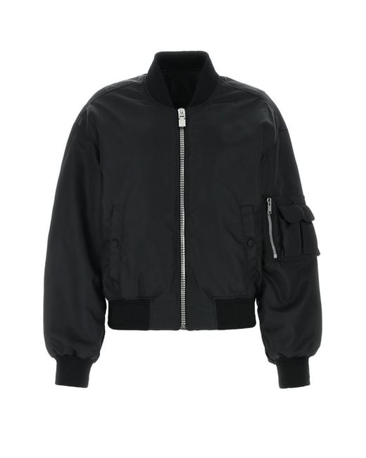 Givenchy Black Nylon Padded Bomber Jacket