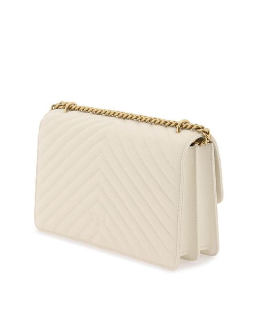 Pinko Natural Chevron Quilted 'classic Love Bag One'
