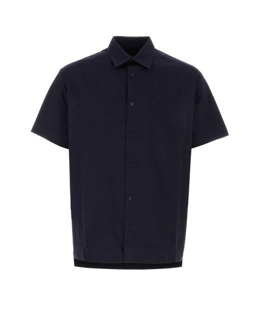 A.P.C. Dark Blue Poplin Ross Shirt for men