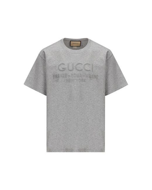 Gucci Gray T-shirt And Polo for men