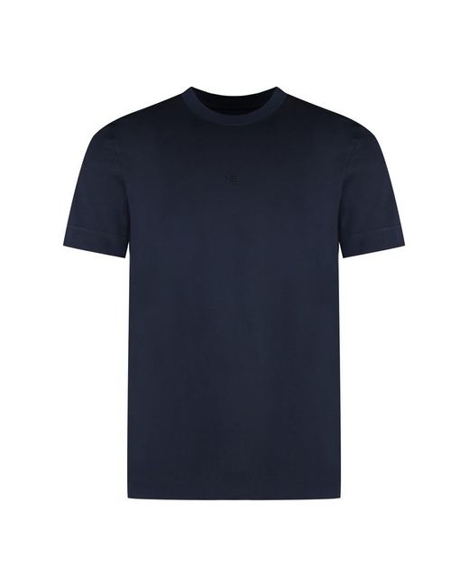 Givenchy Blue Cotton Crew-Neck T-Shirt for men