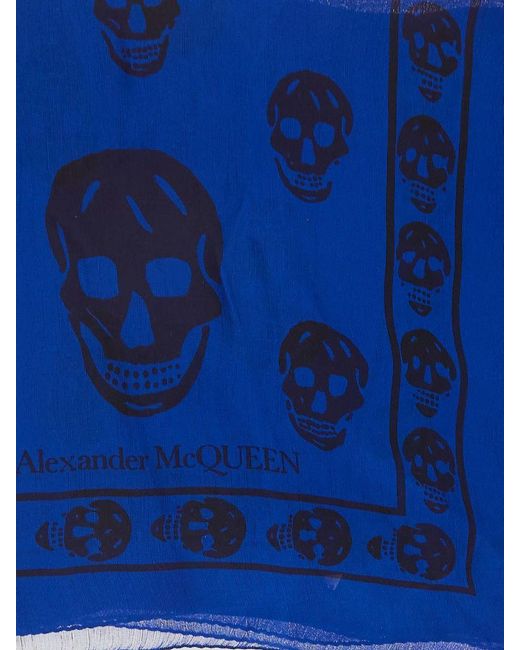 Alexander McQueen Blue Scarves