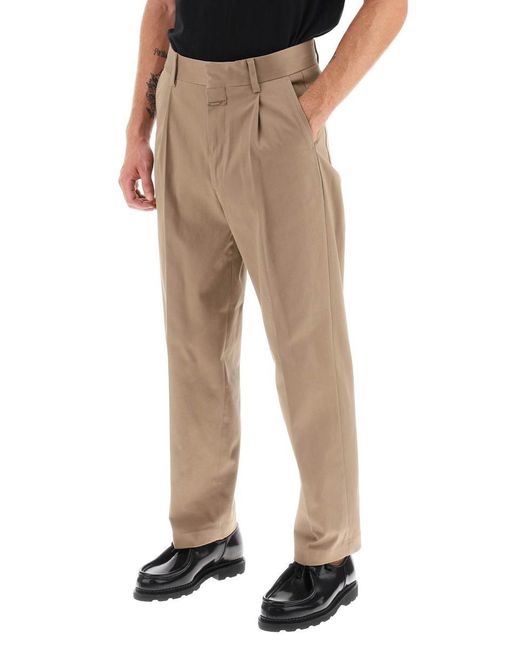 Closed Natural 'blomberg' Loose Pants With Tapered Leg for men