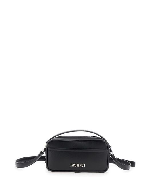 Jacquemus Black 'Le Baneto' Handbag With Logo Lettering On The Front for men