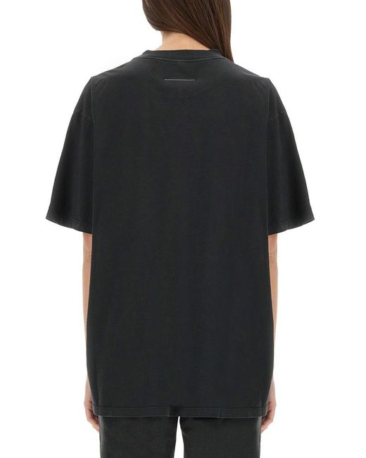 MM6 by Maison Martin Margiela Black T-Shirt With Logo
