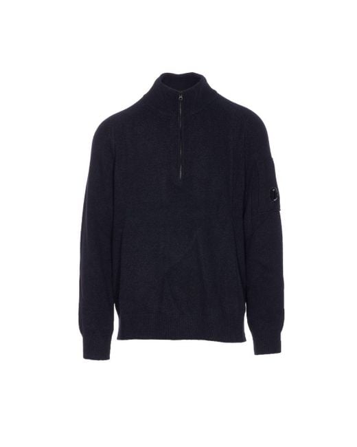 C P Company Blue Sweaters for men