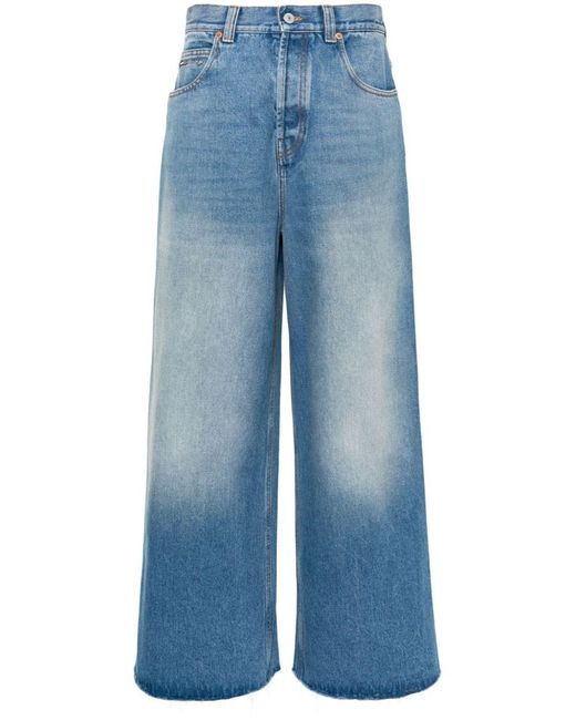 Gucci Blue Organic Cotton Flared Denim Jeans