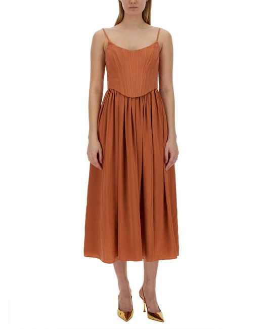 Zimmermann Brown Dress With Corset