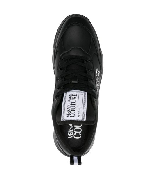 Versace Black Logo-print Chunky Sneakers for men