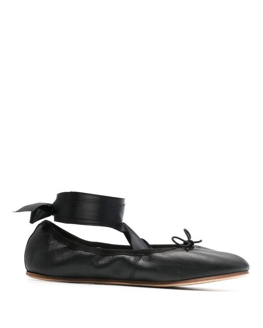 Repetto Black Sophia Leather Ballerina Shoes