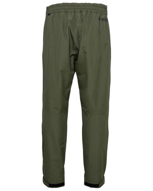 3 MONCLER GRENOBLE Green Gore-Tex Trousers for men