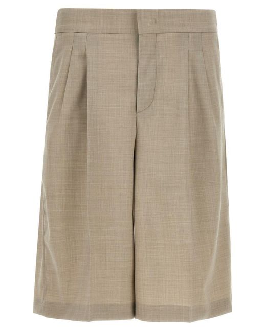 PT Torino Natural Techno Wool Bermuda Shorts for men