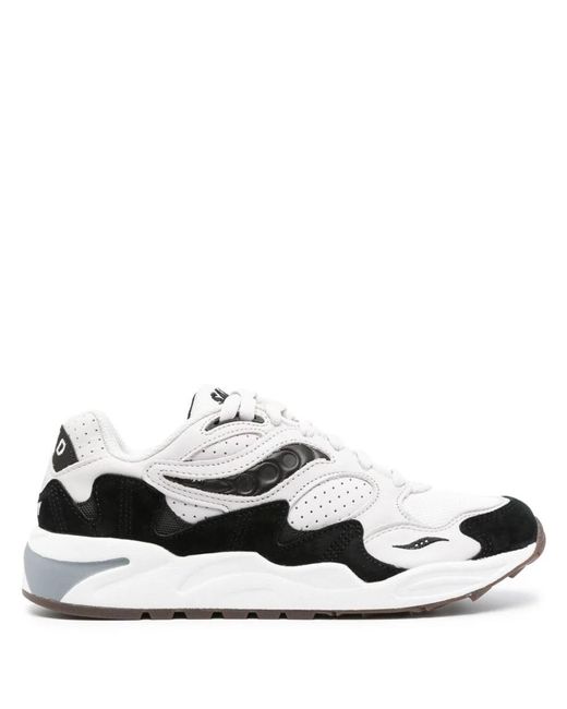 Saucony White Grid Shadow 2 Panelled Sneakers for men