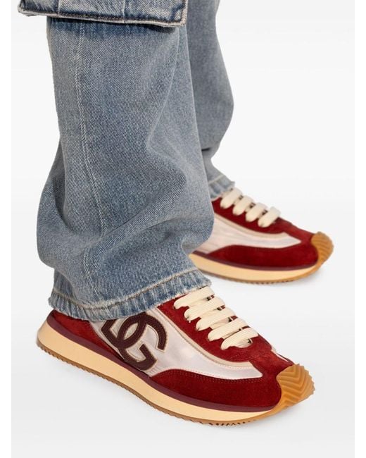 Dolce & Gabbana Red Flat Shoes