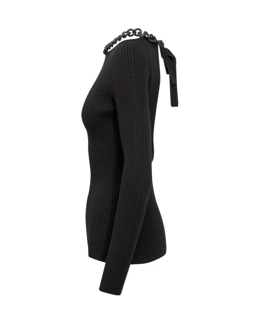 GIUSEPPE DI MORABITO Black U-Neck Sweater