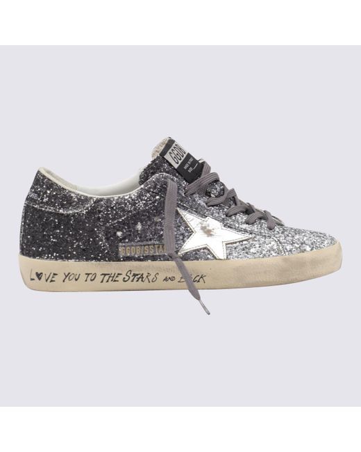 Golden Goose Deluxe Brand Gray Leather Super Star Sneakers