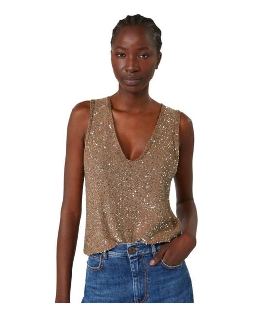 Weekend by Maxmara Brown Acaici Top