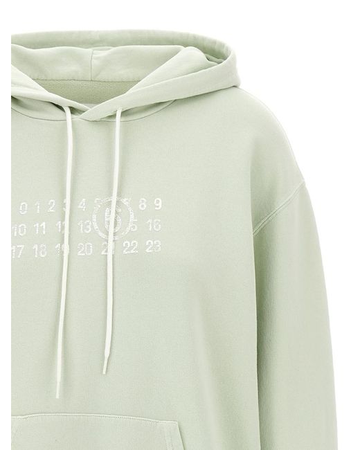 MM6 by Maison Martin Margiela Green 'Numeric Signature Mm6' Hoodie