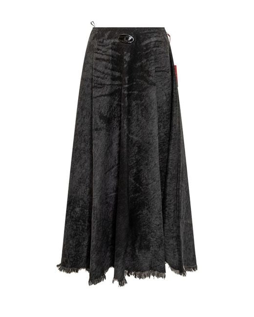 DIESEL Black Longuette Skirt