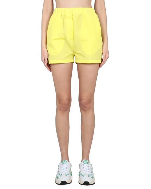 MSGM Yellow Shorts With Elastic