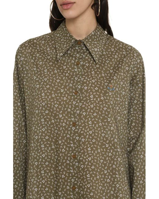 Vivienne Westwood Natural Printed Cotton Shirtdress