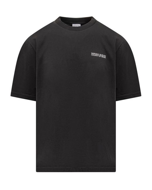 Marcelo Burlon Black Tempera Cross T-shirt for men
