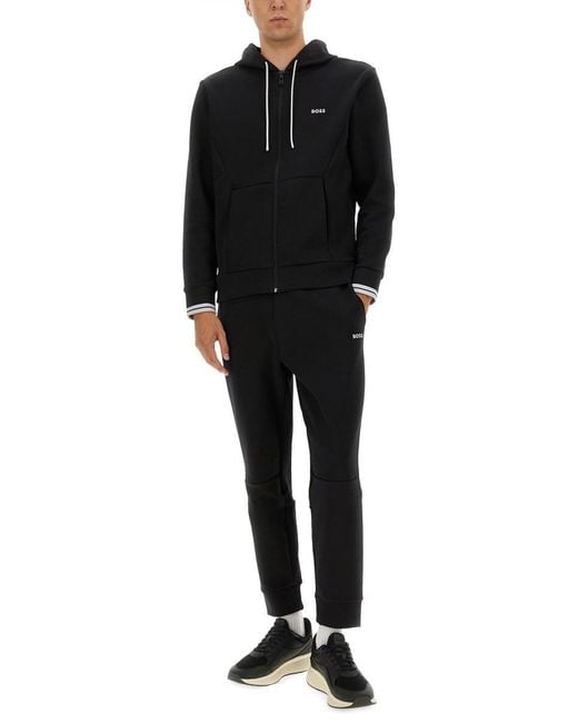 Boss Black Zipper Hoodie for men