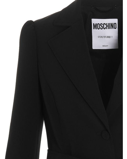 Moschino Black Belt Detail Blazer