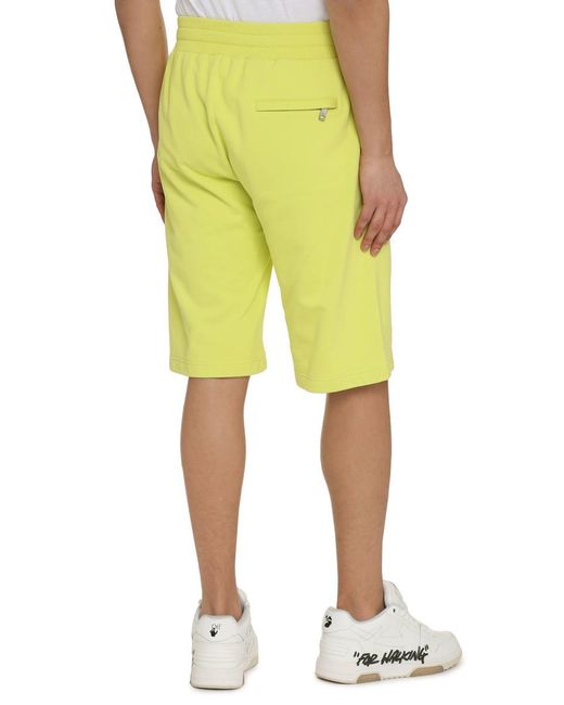 Dolce & Gabbana Yellow Fleece Shorts for men