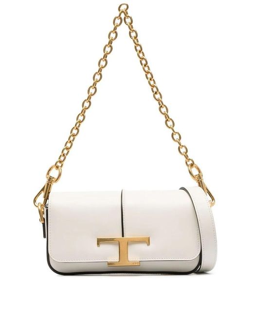Tod's White Mini T Timeless Crossbody Bag