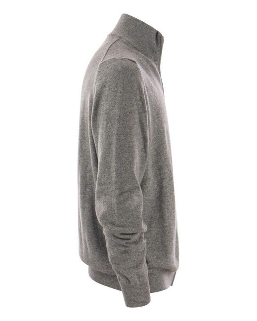 Fedeli Gray Favonio - Cashmere Cardigan for men