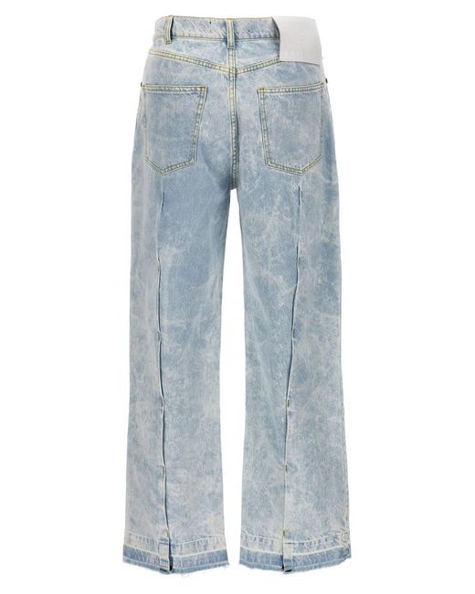 Barrow Blue Stitching Detail Jeans for men