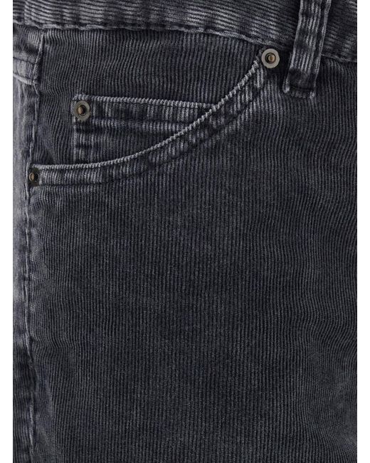 Isabel Marant Blue Trousers With Belt Loops And Back Logo Patch