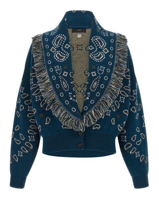 Alanui Blue 'Bandana' Thistle Bomber Cards