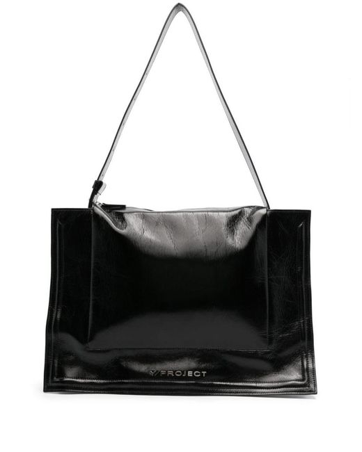 Y. Project Black Wire Cabas Leather Crossbody Bag