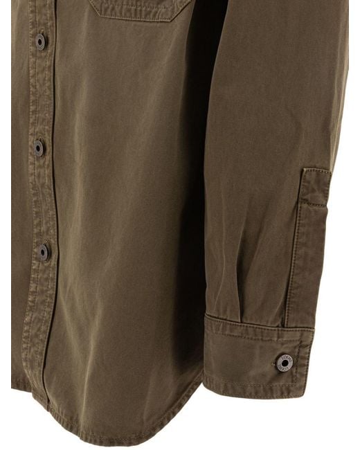 Loewe Green Cotton Overshirt Jacket for men
