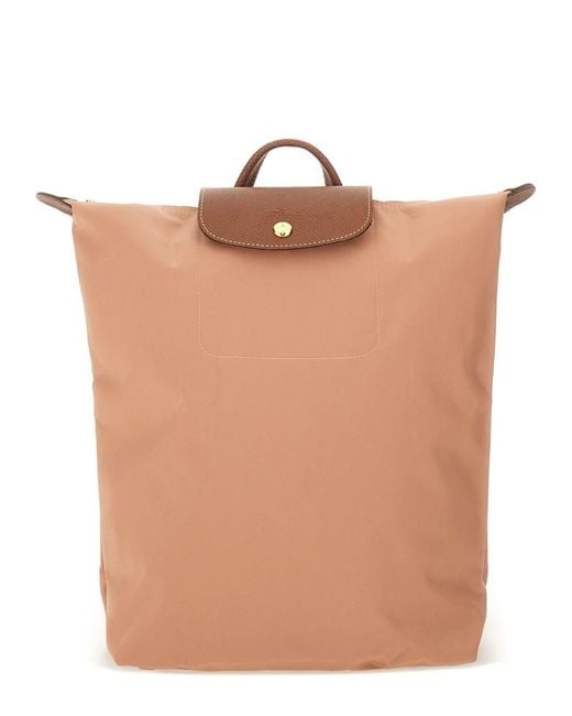 Longchamp Brown "M Le Pliage" Backpack