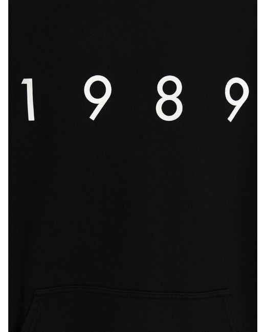 1989 STUDIO Black Logo Hoodie for men