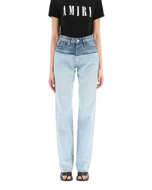Amiri Denim Hybrid Jeans in Blue,Light 