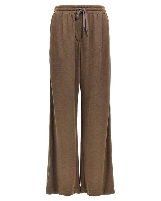 Brunello Cucinelli Brown Monile Joggers