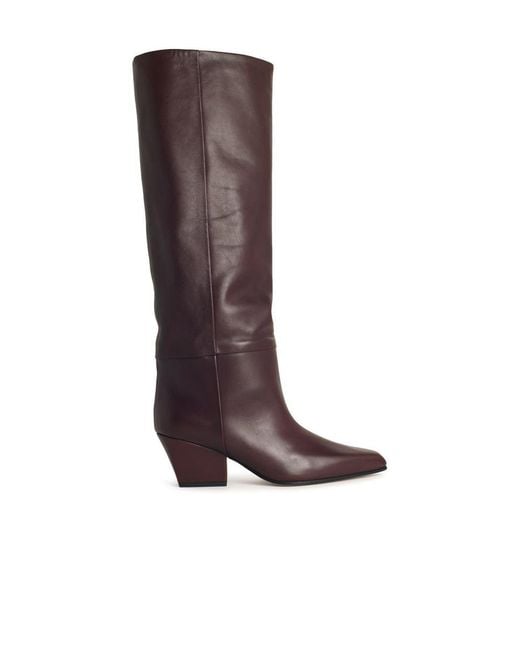 Paris Texas Brown Jane' Mocha Leather Boots