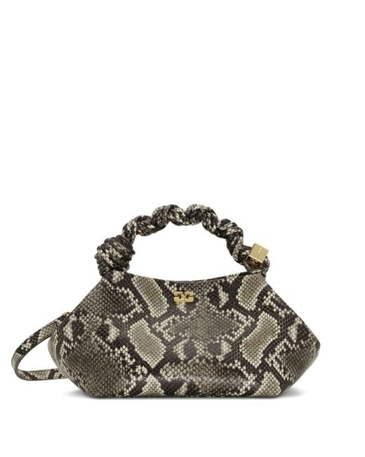 Ganni Natural Small 'Snake Bou' Crossbody Bag