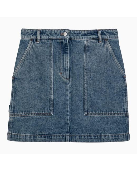 Maison Kitsuné Blue Denim Miniskirt