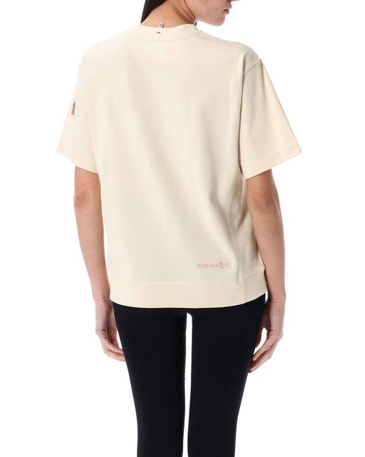 Moncler White Embossed Logo T-Shirt