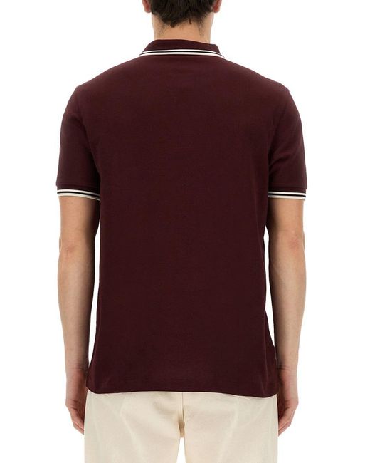 Fred Perry Red Polo With Logo for men