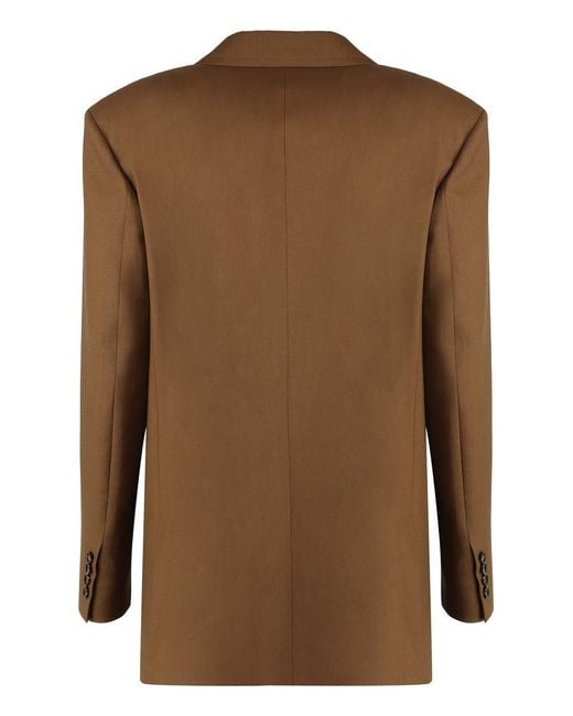 Max Mara Brown Palanca Double Breasted Blazer