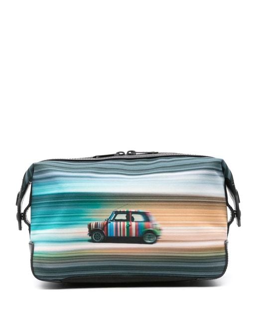 Paul Smith Blue Printed Beauty-case for men