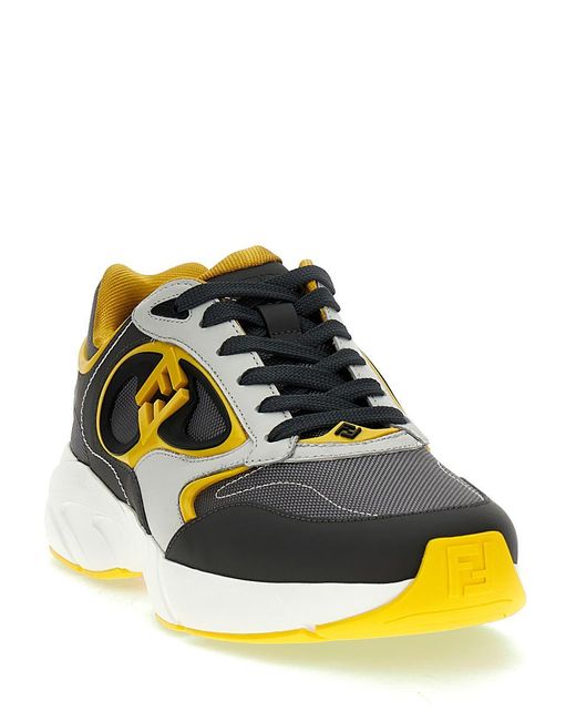 Fendi Gray Running Sneaker for men