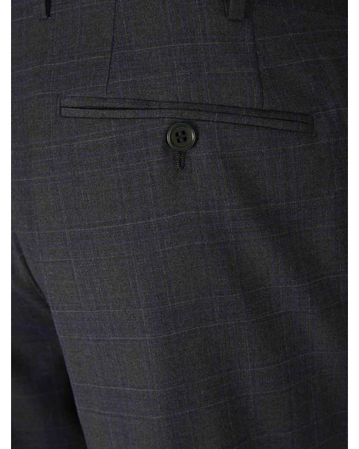 Canali Black Check Motif Suit for men