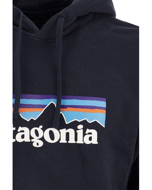 Patagonia Blue Cotton Blend Hoodie for men